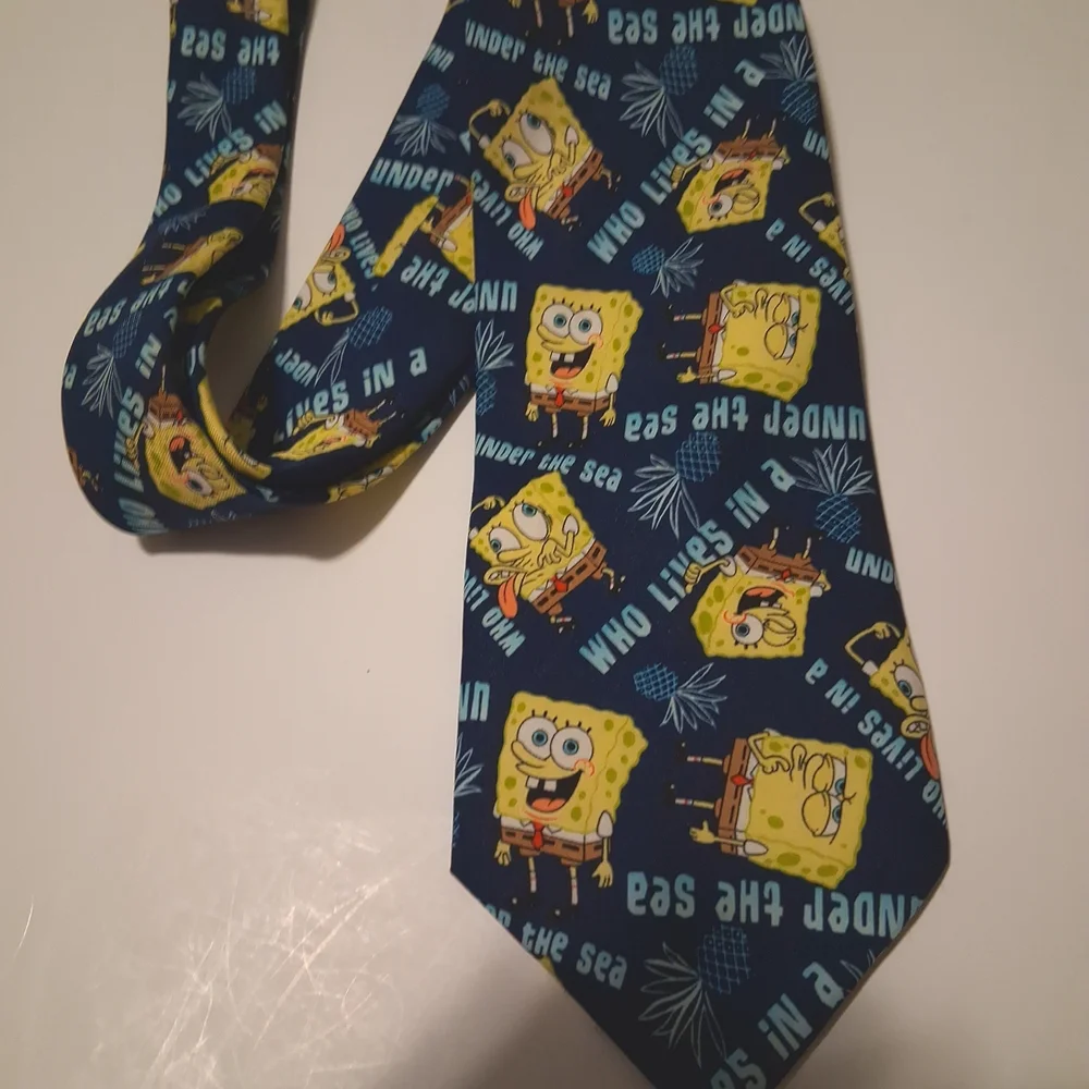 Nickelodeon SpongeBob Kids Tie - Blue and Yellow